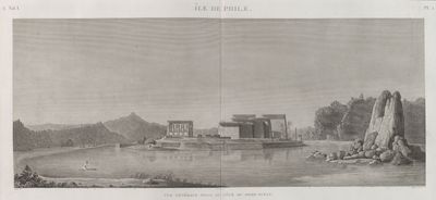 Île de Philæ. Vue générale prise du côte du nord-ouest.