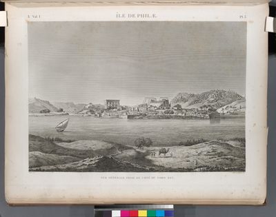 Île de Philæ. Vue générale prise du côte du nord est.
