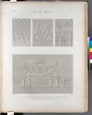 Île de Philæ. 1.2.4. Sculptures du portique du Grand Temple et du premier pylône; 3. Bas-relief de l'édifice ruiné de l'ouest.