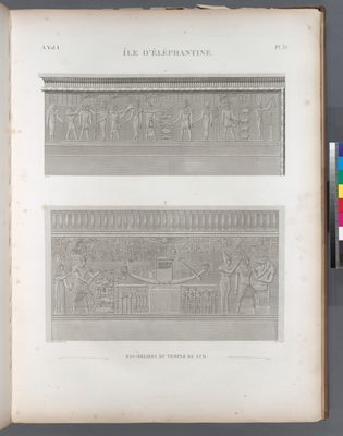 Île d'Éléphantine. Bas-reliefs du temple du sud.