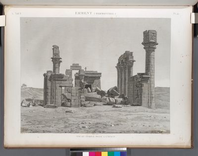 Erment [Armant] (Hermonthis). Vue du temple prise à l'ouest.