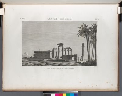 Erment [Armant] (Hermonthis). Vue du temple prise au nord-ouest.