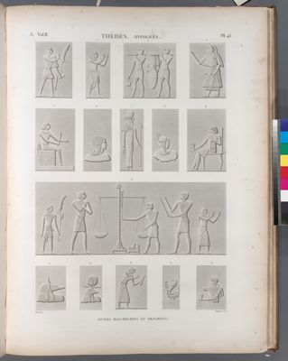 Thèbes. Hypogées. Divers bas-reliefs et fragmens.