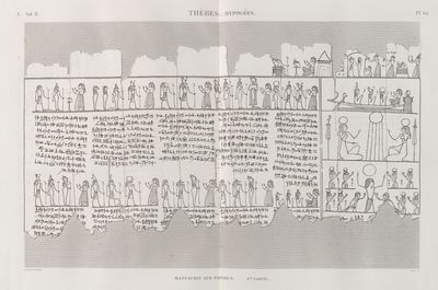 Thèbes. Hypogées. Manuscrit sur papyrus. 2-eme partie.