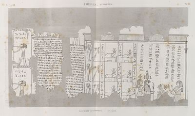 Thèbes. Hypogées. Manuscrit sur papyrus. 5-eme partie.