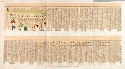 Thèbes. Hypogées. Manuscrit sur papyrus en caractères hiéroglyphiques. Première partie.