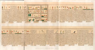 Thèbes. Hypogées. Manuscrit sur papyrus en caractères hiéroglyphiques. Deuxième partie.