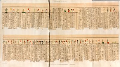 Thèbes. Hypogées. Manuscrit sur papyrus en caractères hiéroglyphiques. Troisième partie.