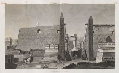 Thèbes. Louqsor [Luxor]. Vue de l'entrée du palais.