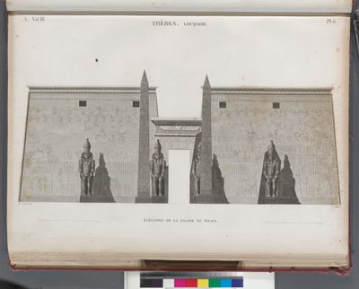Thèbes. Louqsor [Luxor]. Élévation de la façade du palais.