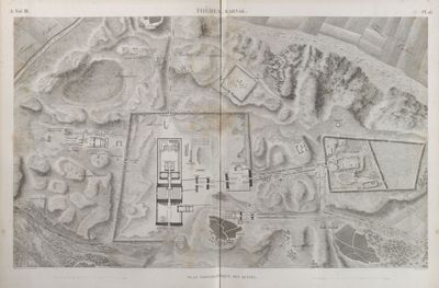 Thèbes. Karnak. Plan topographique des ruines.