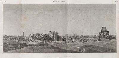 Thèbes. Karnak. Vue générale des ruines du palais, prise du nord-ouest.
