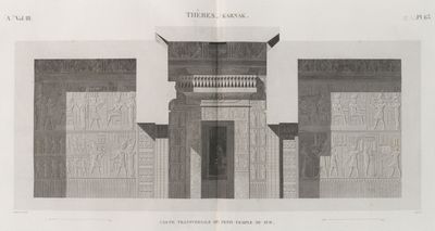 Thèbes. Karnak. Coupe transversale du petit temple du sud.