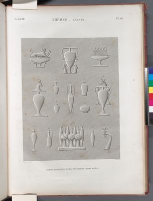 Thèbes. Karnak. Vases dessinés dans plusieurs monumens.