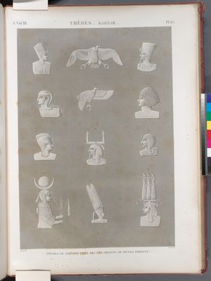 Thèbes. Karnak. Détails de figures, tirés des bas-reliefs de divers édifices.