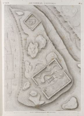 Denderah [Dandara] (Tentyris). Plan topographique des ruines.