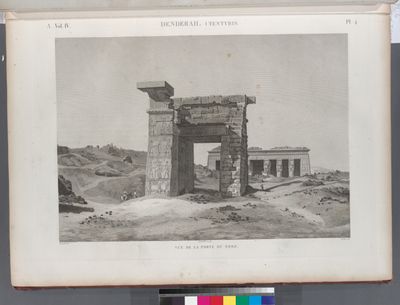 Denderah [Dandara] (Tentyris). Vue de la porte du nord.