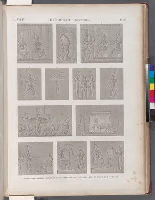 Denderah [Dandara] (Tentyris). Bas-reliefs du Grand Temple, de la porte du nord, et de ceile de l'enceinte de l'est.