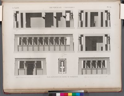 Denderah [Dandara] (Tentyris). Plan, élévations et coupes du Typhonium.