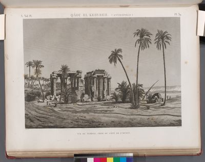 Qâou el-Kebyreh [Qau el-Kebir] (Antaeopolis). Vue du temple, prise du côté de l'ouest.