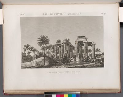 Qâou el-Kebyreh [Qau el-Kebir] (Antaeopolis). Vue du temple, prise du côté du sud-ouest.