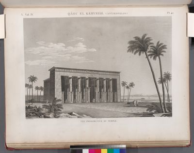 Qâou el-Kebyreh [Qau el-Kebir] (Antaeopolis). Vue perspective du temple.