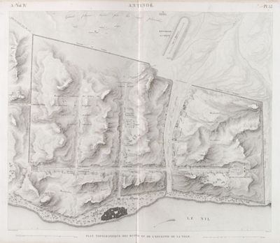 Antinoë [Antinoöpolis]. Plan topographique des ruines et de l'enceinte de la ville.
