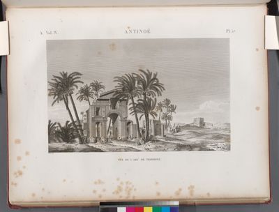 Antinoë [Antinoöpolis]. Vue de l'arc de triomphe.