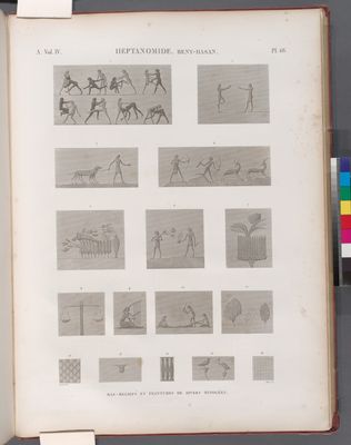 Heptanomide. Beny Hasan [Beni Hasan]. Bas-relief et peintures de divers hypogées.