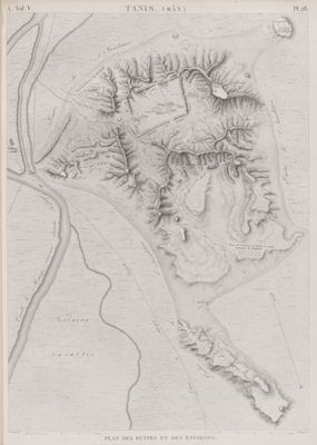 Tanis (Sân). Plan des ruines et des environs.
