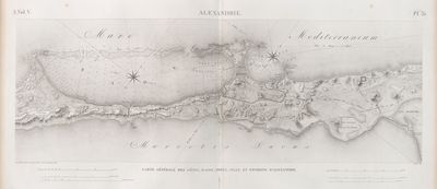 Alexandrie [Alexandria]. Carte générale des côtes, rades, ports, ville et environs d'Alexandrie.