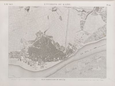 Environs du Kaire [Cairo]. Plan particulier de Boulâq.