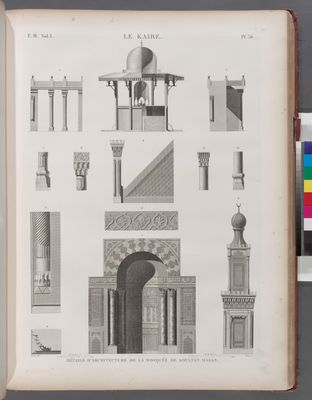 Le Kaire [Cairo]. Détails d'architecture de la Mosquée de Soultân Hasan.