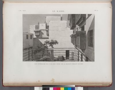 Le Kaire [Cairo]. Vue intérieure de l'une des cours de la maison d'Hasan Kâchef.