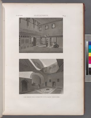 Alexandrie [Alexandria]. Vues perspectives intérieures d'une maison particulière.