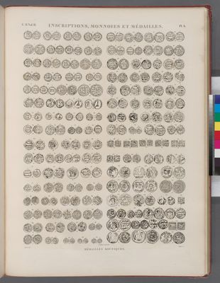 Inscriptions, monnoies et médailles. Médailles koufiques.