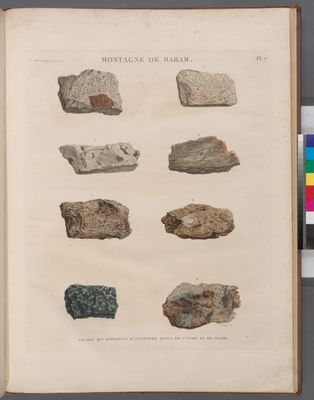 Minéralogie. Montagne de Baram. Roches qui avoisinent d'anciennes mines de cuivre et de plomb.