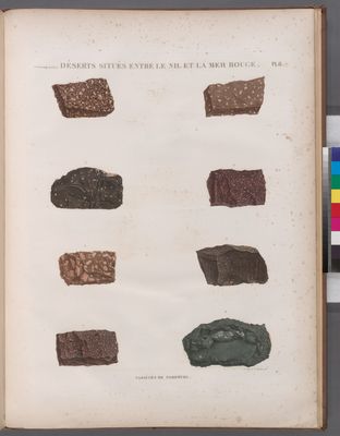 Minéralogie. Déserts situés entre le Nil et la Mer Rouge. Variétés de porphyre.