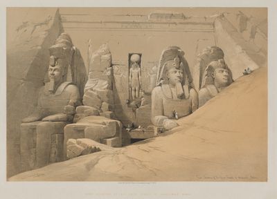 Egypt and Nubia, Volume II: Front Elevation of the Great Temple of Aboo Simbel, Nubia