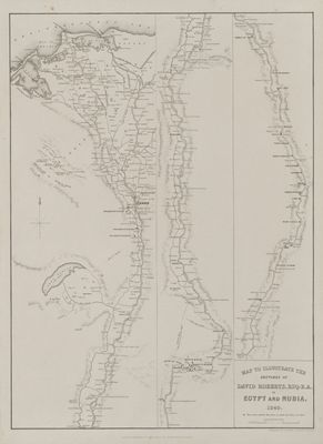 Egypt and Nubia, Volume III: Map to Illustrate the Sketches of David Roberts, Esq: R.A. in Egypt and Nubia 1849